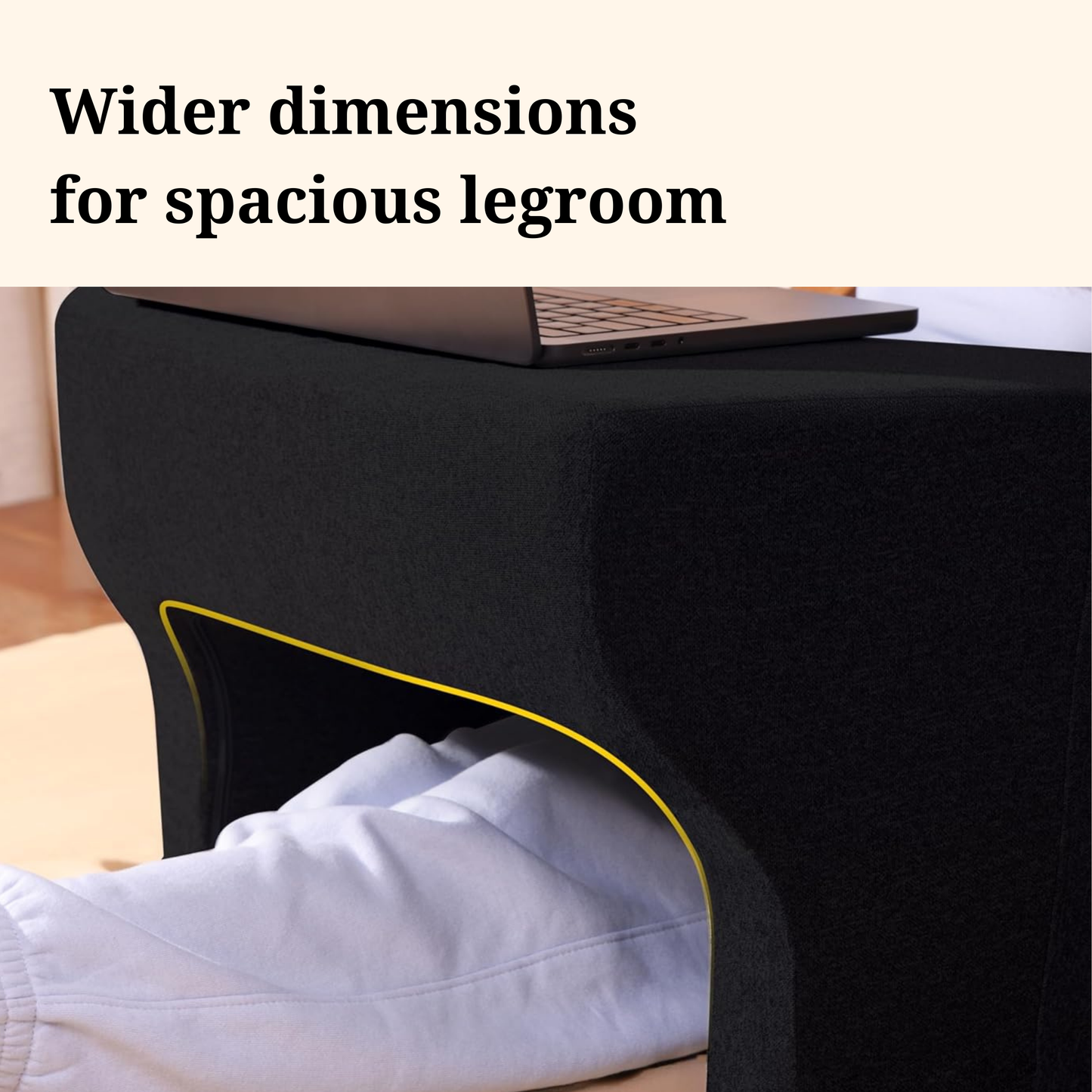 CUSHIO Lap Desk & Adj. Wedge with Headrest Combo for Laptops, Study and Reading | Memory Foam Adj. Wedge with Headrest for Back Support & Lap Desk Pillow Gaming & Reading Pillow (Black)