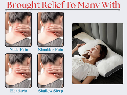 CUSHIO Memory Foam Pillow | Orthopedic & Cervical Pillow for Relieving Neck & Shoulder Pain (Grey)