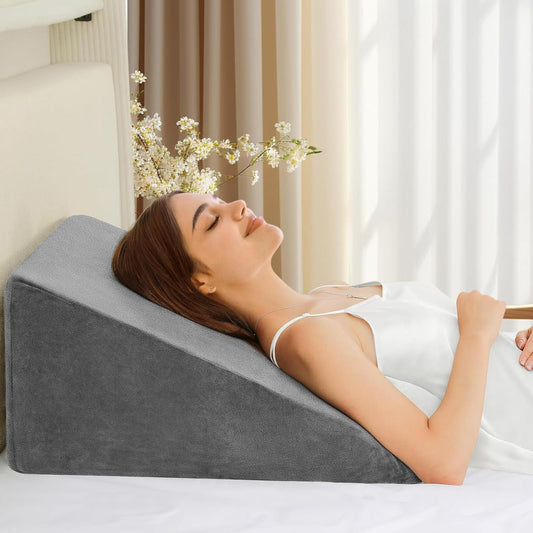 CUSHIO Bed Wedge Pillow (Grey)